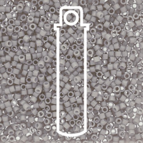 11/0 Delica Beads - Duracoat Opaque Soft Grey - 7.2gm 11/0 Delica Beads - Duracoat Opaque Soft Grey - 7.2gm