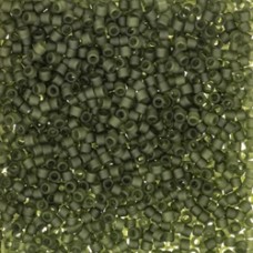 11/0 Delica Beads - Matte Transparent Dark Olive - 7.2gm