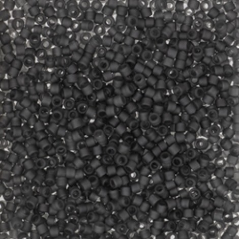 11/0 Delica Beads - Matte Transparent Charcoal - 7.6gm 11/0 Delica Beads - Matte Transparent Charcoal - 7.6gm