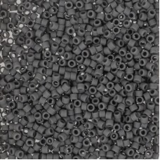 11/0 Delica Beads - Matte Opaque Charcoal - 7.2gm