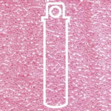 11/0 Delica Seed Beads - Lined Crystal/Mid Pink - 7.2gm