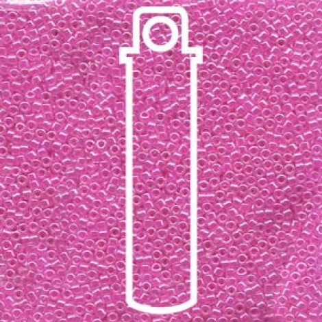 11/0 Delica Seed Beads - Lined Crystal/Fuchsia - 7.6gm