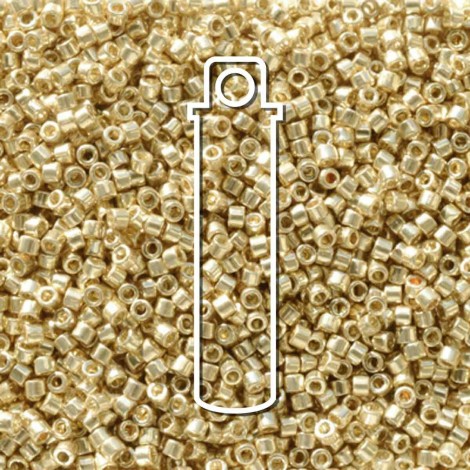 11/0 Delica Duracoat Seed Beads - Galvanised Pale Gold - 7.2gm