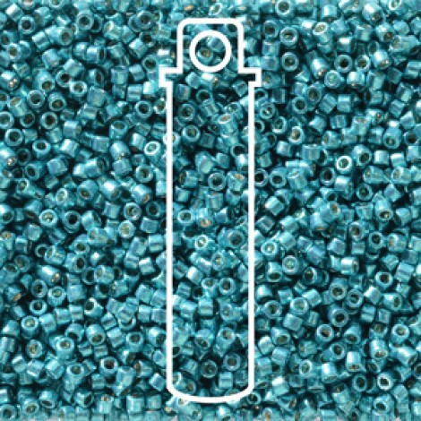 11/0 Delica Duracoat Seed Beads - Galvanised Capri Blue - 7.2gm