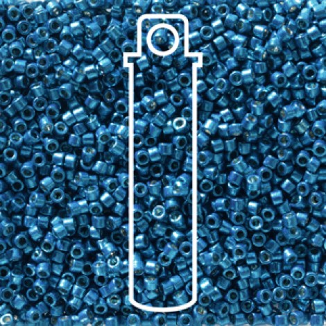 11/0 Delica Duracoat Seed Beads - Galvanised Dark Capri Blue - 7.2gm 11/0 Delica Duracoat Seed Beads - Galvanised Dark Capri Blue - 7.2gm
