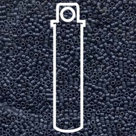 11/0 Delica Seed Beads - Matte Blue Grey