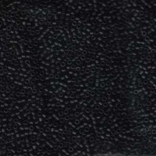 11/0 Miyuki Delica Beads - Matte Black - 100gm Bag