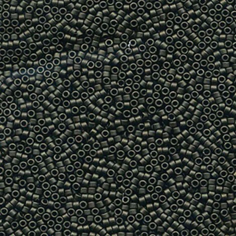 11/0 Delica Seed Beads - Matte Metallic Olive Green - 50gm