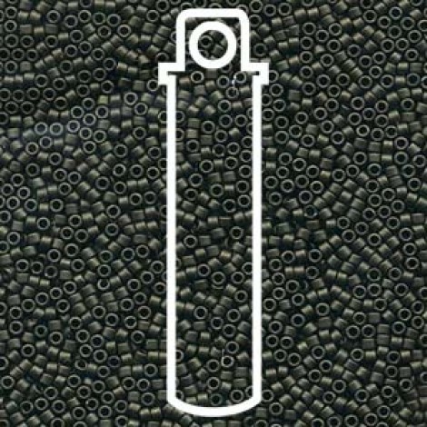11/0 Delica Seed Beads - Matte Metallic Olive Green - 7.2gm