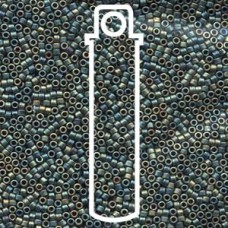11/0 Delica Seed Beads - Matte Metallic Green Iris - 6.6gm