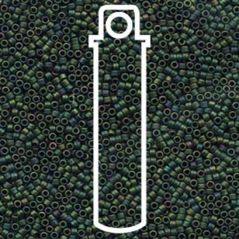 11/0 Delica Seed Beads - Matte Metallic Teal Iris - 7.6gm