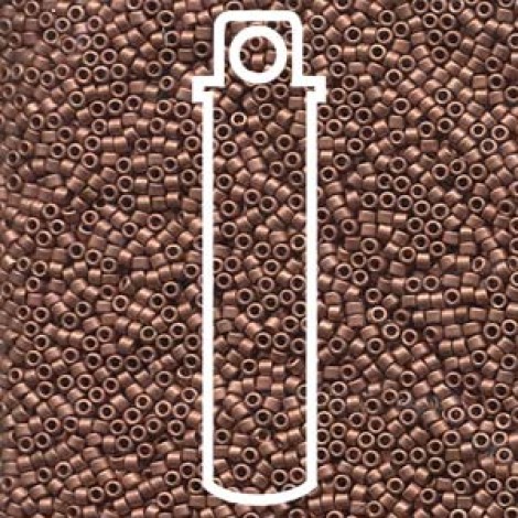 11/0 Delica Seed Beads - Matte Copper Plated - 7.2gm