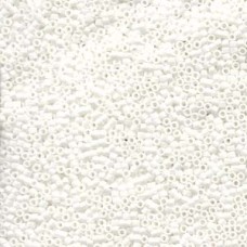 11/0 Delica Seed Beads - Matte White - 100gm Factory Pack