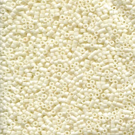 11/0 Delica Seed Beads - Matte Opaque Cream - 50gm Bulk Pack