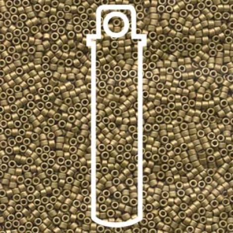 11/0 Delica Seed Beads - Matte Metallic Olive Gold - 7.2gm 11/0 Delica Seed Beads - Matte Metallic Olive Gold - 7.2gm
