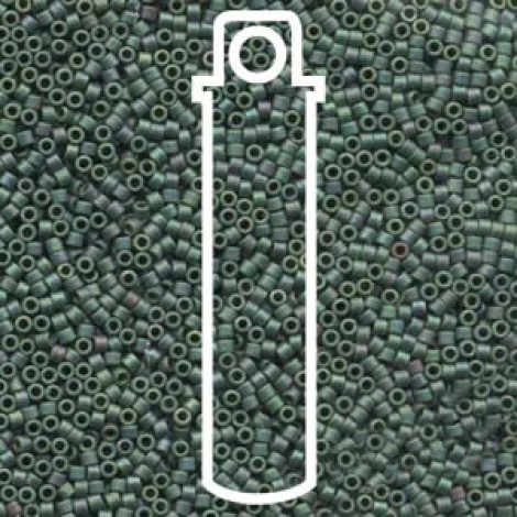 11/0 Delica Seed Beads - Matte Metallic Sage Green Luster - 6.6gm