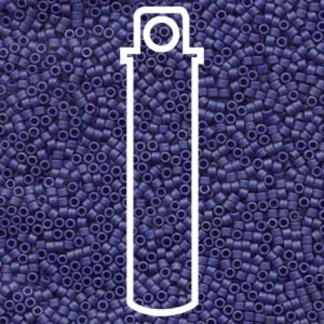 11/0 Delica Seed Beads - Matte Metallic Dark Gray Blue - 7.2gm