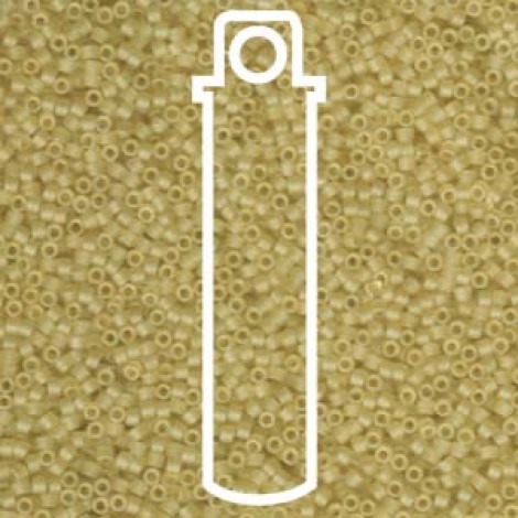 11/0 Delica Seed Beads - Matte Transparent Pale Topaz - 7.2gm 11/0 Delica Seed Beads - Matte Transparent Pale Topaz - 7.2gm