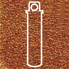 11/0 Delica Seed Beads - Galvanized Dyed Tangerine - 7.2gm