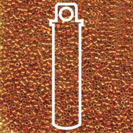 11/0 Delica Seed Beads - Galvanized Dyed Tangerine - 7.2gm