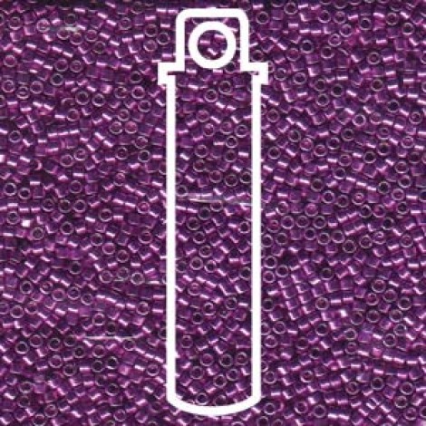 11/0 Delica Seed Beads - Galvanized Dyed Fuchsia - 7.2gm 11/0 Delica Seed Beads - Galvanized Dyed Fuchsia - 7.2gm