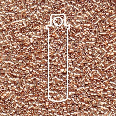 11/0 Delica Seed Beads - Galvanized Champagne - 7.2gm 11/0 Delica Seed Beads - Galvanized Champagne - 7.2gm