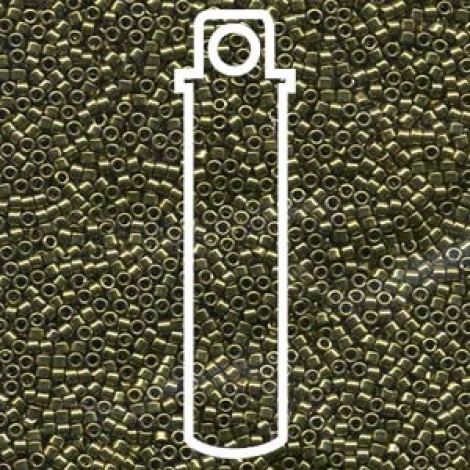 11/0 Delica Seed Beads - Galvanized Dyed Olive - 7.2gm