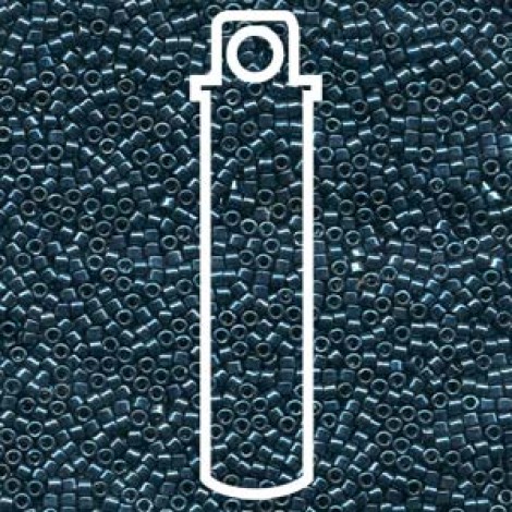 11/0 Delica Seed Beads - Galvanised Dark Teal - 7.2gm 11/0 Delica Seed Beads - Galvanised Dark Teal - 7.2gm