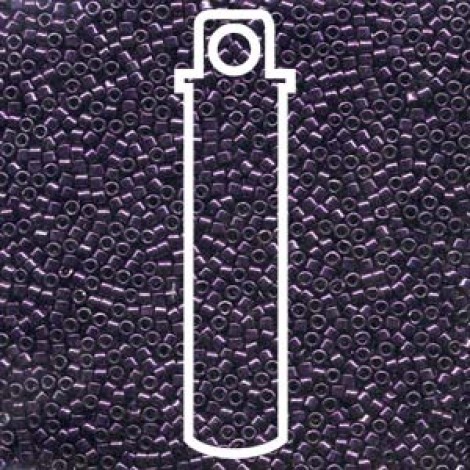 11/0 Delica Seed Beads - Galvanized Dyed Dark Purple - 7.2gm
