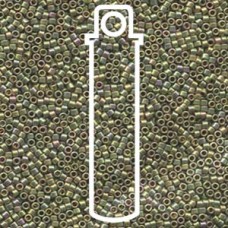 11/0 Delica Seed Beads - 24K Green Gold AB - 7.2gm