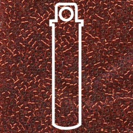 11/0 Delica Seed Beads - Silver Lined Burnt Orange - 7.2gm 11/0 Delica Seed Beads - Silver Lined Burnt Orange - 7.2gm