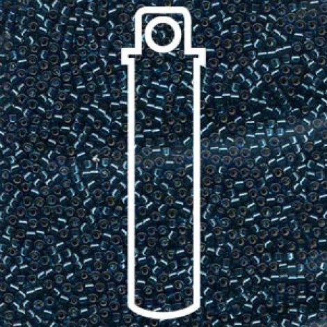 11/0 Delica Seed Beads - Silver Lined Blue Zircon - 7.2gm