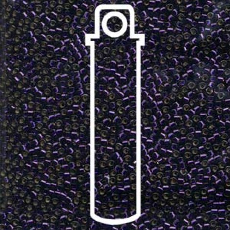 11/0 Delica Seed Beads - Silver Lined Dark Purple - 7.2gm 11/0 Delica Seed Beads - Silver Lined Dark Purple - 7.2gm