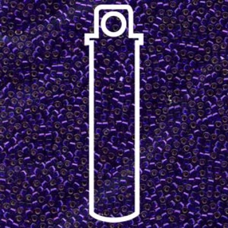 11/0 Delica Seed Beads - Silver Lined Violet - 7.2gm 11/0 Delica Seed Beads - Silver Lined Violet - 7.2gm