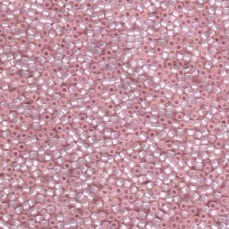 11/0 Delica Seed Beads - Silver Lined Lt Pink-Alabaster - 50gm Bulk Pack
