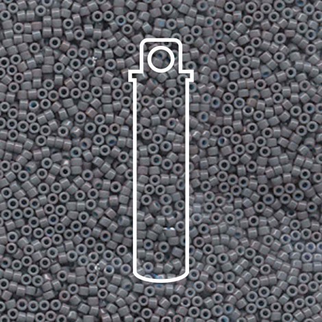 11/0 Delica Seed Beads - Dyed Opaque Grey - 7.2gm