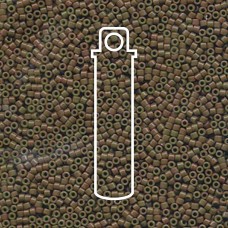 11/0 Miyuki Delica Seed Beads - Dyed Opaque Olive - 7.2gm