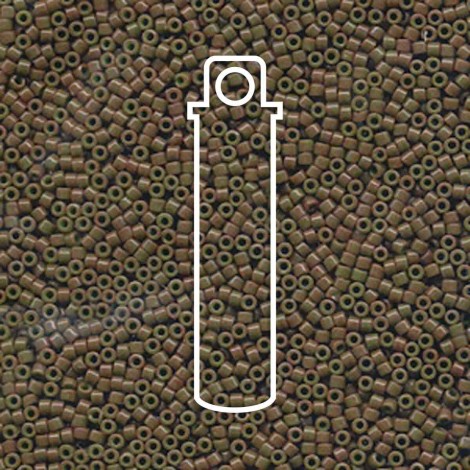 11/0 Miyuki Delica Seed Beads - Dyed Opaque Olive - 7.2gm 11/0 Miyuki Delica Seed Beads - Dyed Opaque Olive - 7.2gm