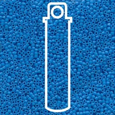 11/0 Delica Seed Beads - Dyed Opaque Capri Blue - 7.2gm 11/0 Delica Seed Beads - Dyed Opaque Capri Blue - 7.2gm