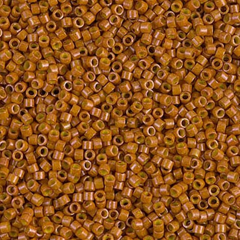 11/0 Delica Seed Beads - Dyed Opaque Dark Pumpkin - 7.2gm 11/0 Delica Seed Beads - Dyed Opaque Dark Pumpkin - 7.2gm