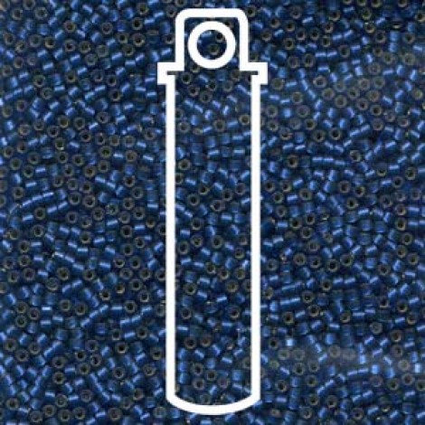 11/0 Delica Seed Beads - Semi Matte Silver Lined Med Dyed Blue - 7.2gm 11/0 Delica Seed Beads - Semi Matte Silver Lined Med Dyed Blue - 7.2gm