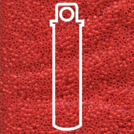 11/0 Delica Seed Beads - Opaque Light Siam - 7.2gm 11/0 Delica Seed Beads - Opaque Light Siam - 7.2gm