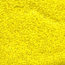 11/0 Delica Seed Beads - Matte Opaque Yellow - 50gm Bulk Pack