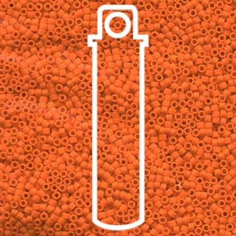 11/0 Delica Seed Beads - Matte Opaque Orange - 6.7gm 11/0 Delica Seed Beads - Matte Opaque Orange - 6.7gm