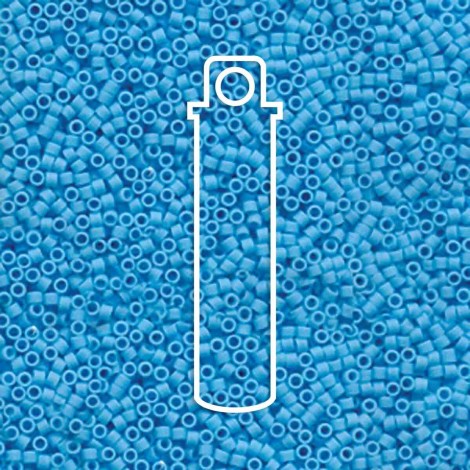 11/0 Delica Seed Beads - Matte Opaque Light Blue - 7.2gm 11/0 Delica Seed Beads - Matte Opaque Light Blue - 7.2gm