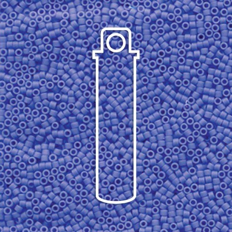 11/0 Delica Seed Beads - Matte Opaque Light Sapphire - 7.2gm 11/0 Delica Seed Beads - Matte Opaque Light Sapphire - 7.2gm