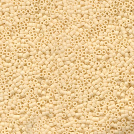 11/0 Delica Seed Beads - Matte Opaque Dark Cream - 50gm Bulk Pack 11/0 Delica Seed Beads - Matte Opaque Dark Cream - 50gm Bulk Pack
