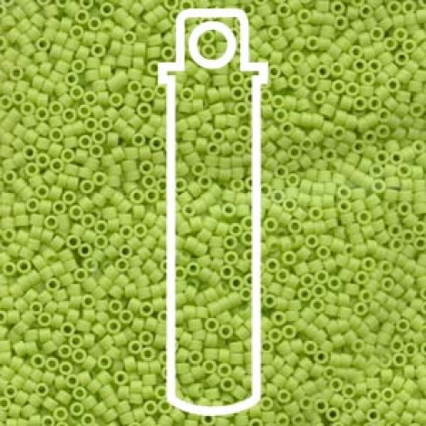 11/0 Delica Seed Beads - Matte Opaque Chartreuse - 6gm 11/0 Delica Seed Beads - Matte Opaque Chartreuse - 6gm