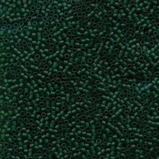 11/0 Delica Seed Beads - Matte Transparent Emerald - 50gm Bulk Pack
