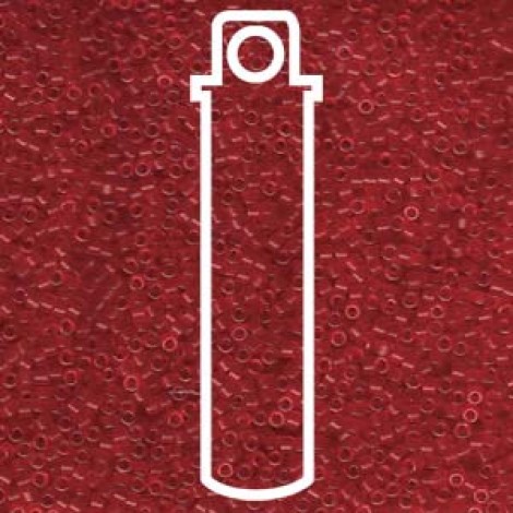 11/0 Delica Seed Beads - Dyed Matte Transparent Red - 7.6gm 11/0 Delica Seed Beads - Dyed Matte Transparent Red - 7.6gm